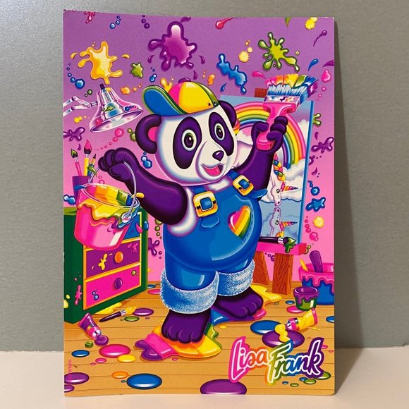 Lisa Frank | Other | Vintage Lisa Frank Painter Panda Bear Postcard ...